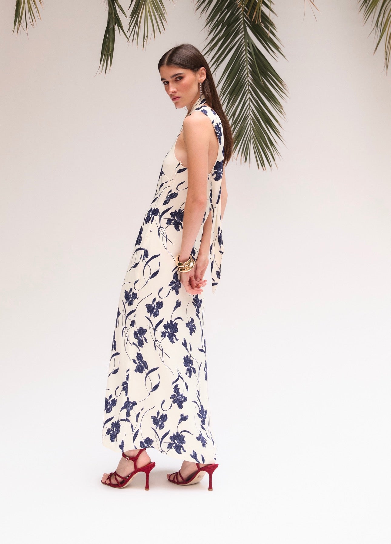 Vestido Halter Orquídea Marino