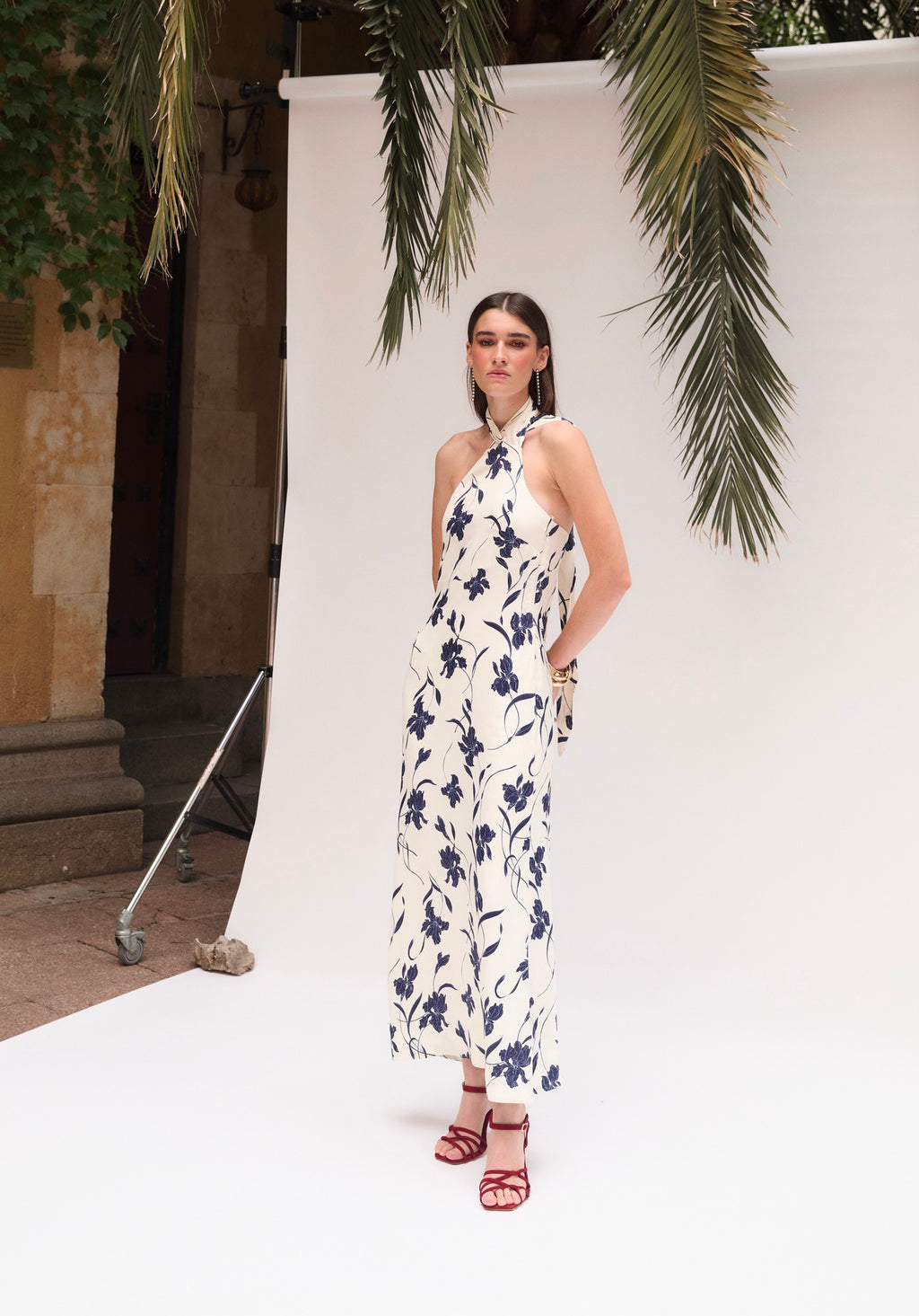 Vestido Halter Orquídea Marino