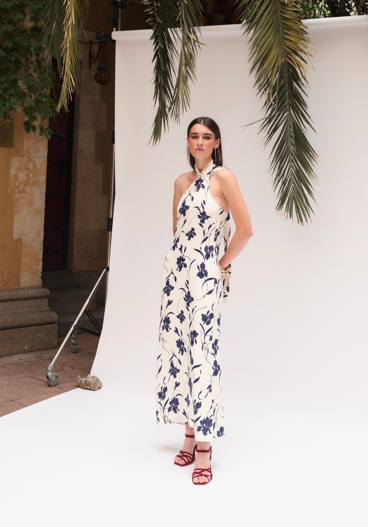 Vestido Halter Orquídea Marino